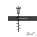 パワーショベルアタッチメント - オーガー